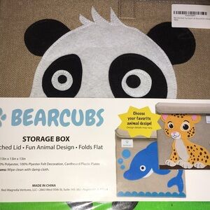 Bearcubs Panda Storage Box  folding toy chest